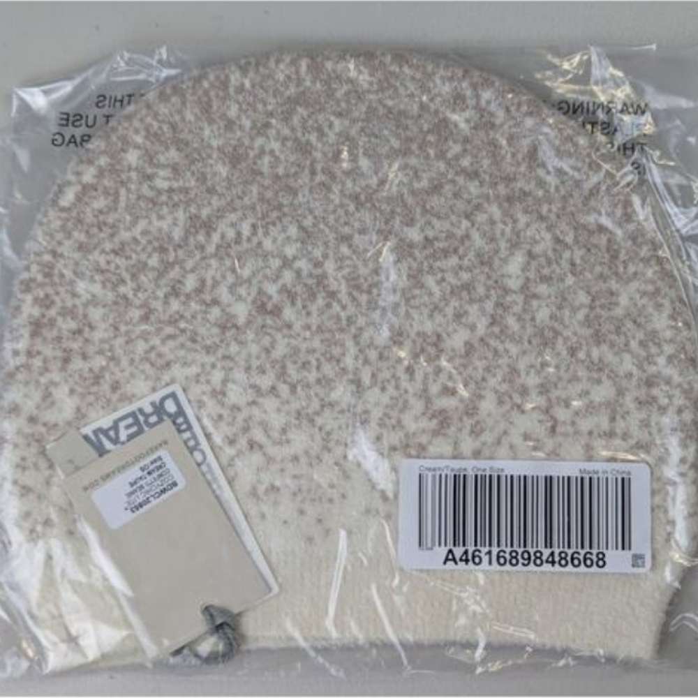 Barefoot Dreams CozyChic Lite Confetti Beanie Cream Neutral Soft Fuzzy-NWT - Picture 2 of 2